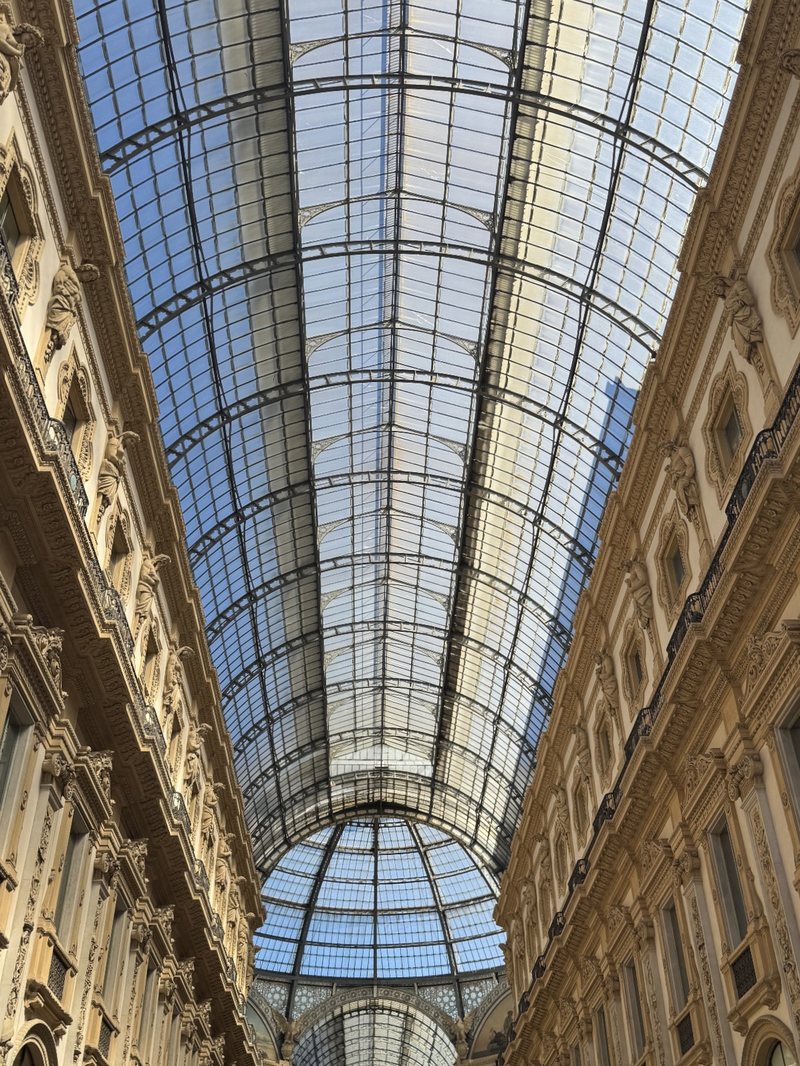 The glass vault of the Galleria Vittorio Emanuele II in Milan